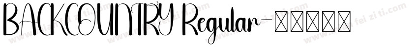 BACKCOUNTRY Regular字体转换